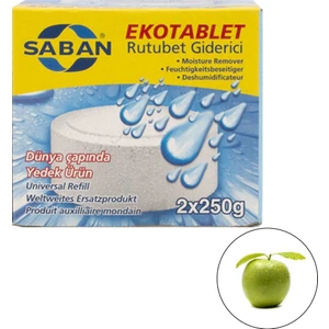 Nem Alıcı Rutubet Giderici Yedek Tablet 2 x 250 gr Yeşil Elma