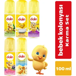 Bebek Kolonyası 100 ml (Bıcı Bıcı- Orman- Bahar- Çicek- Deniz) Karma 5 Li Set