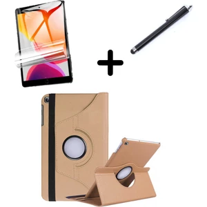Samsung Galaxy Tab A7 10.4 T500 T505 T507 Kılıf Dönen Tablet Kilifi Ekran Koruyucu+Kalem