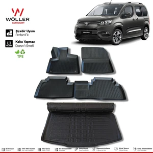 Toyota Proace City Paspas Bagaj Havuzu Set 2021 Sonrası 3D Havuzlu Wöller