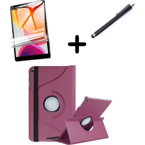 Samsung Galaxy Tab A7 10.4 T500 T505 T507 Kılıf Dönen Tablet Kilifi Ekran Koruyucu+Kalem