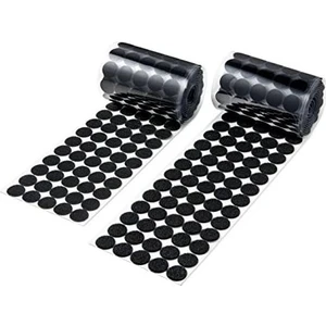 Çankaya Premium Denge Yuvarlak Kesim Para Para, Cırt Bant, Arkası Yapışkanlı Siyah 2 cm Çapında 50 Adet Dişi-Erkek Takım