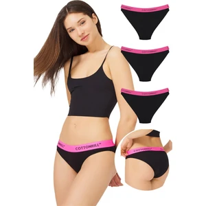 Pamuklu Basic Kadın Bikini Külot 3'lü Paket - 2