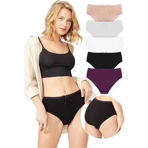Basic Klasik Pamuklu Geniş Kenarlı Bato Külot 5'li Paket