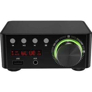 Güçlü Mini 100W Bluetooth 5.0 Güç Amplifikatörü 2.0 Kanal Siyah (Yurt Dışından)