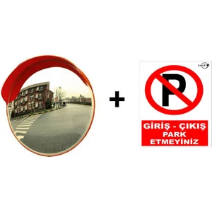 LR-25A Trafik Güvenlik Aynası + Garaj Kapısı Park Etmeyiniz Pvc Levhası Hediyeli