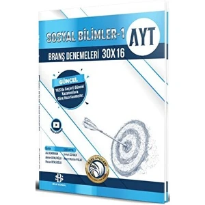 Bilgi Sarmal Yayınları AYT Sosyal Bilimler 1 30 x 16 Branş Denemeleri