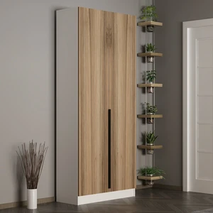 Kale 210 cm 2 Kapaklı 2b Raf Portmanto Beyaz Dore Plus