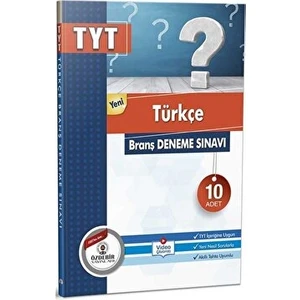 Özdebir Yayınları TYT Türkçe Branş 10'lu Deneme Sınavı