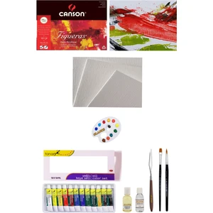 Canson Figueras 19X25CM Blok 290GR 10 Yp Fanart 12X12 Yağlı Boya Seti