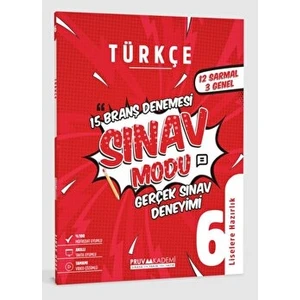 Pruva Akademi 6. Sınıf Türkçe Sınav Modu 15 Deneme Pruva Akademi