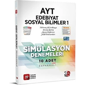3D Yayınları 2023 AYT Edebiyat - Sosyal Bilimler 1 Simülasyon Denemeleri