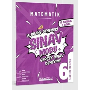 Pruva Akademi 6. Sınıf Matematik Sınav Modu 15 Deneme Pruva Akademi