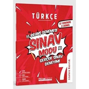 Pruva Akademi 7. Sınıf Türkçe Sınav Modu 15 Deneme Pruva Akademi