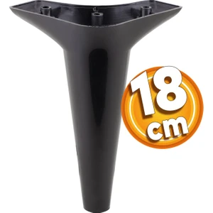 Aspen Lüks Mobilya Kanepe Koltuk Tv Ünitesi Baza Yükseltici Ayağı Ayakları 18 Cm Siyah Ayak