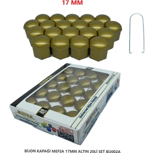 Bijon Kapağı Düz 17 mm Altın 20 Li Set