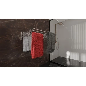 Akordiyon Tipi Katlanır Alüminyum Çamaşır Kurutma Askısı 85 cm 9 Askılı Balkon Banyo Kurutma Askısı