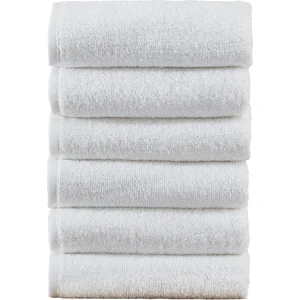 6 Adet 70x140 Cm Lüx Beyaz Otel Banyo Havlusu %100 Pamuk 500 Gram