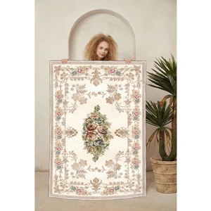 Dekoratif Özel Tasarım Şönil Dokuma Taban Yumuşak Dokulu Halı Renkli 80 x 120 cm