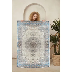 Dekoratif Özel Tasarım Şönil Dokuma Taban Yumuşak Dokulu Halı Renkli 80 x 120 cm