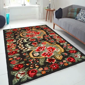 Dekoratif Özel Tasarım Şönil Dokuma Taban Yumuşak Dokulu Halı Renkli 80 x 200 cm