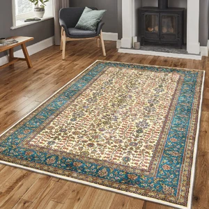 Dekoratif Özel Tasarım Pamuklu Dokuma Taban Yumuşak Dokulu Halı Kahverengi 80 x 120 cm