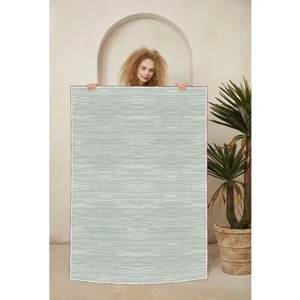 Dekoratif Özel Tasarım Pamuklu Dokuma Taban Yumuşak Dokulu Halı Yeşil 100 x 150 cm
