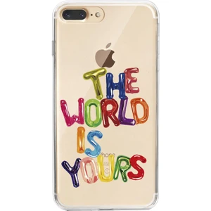 iPhone 8 Plus The World Is Yours Premium Şeffaf Silikon Kılıf