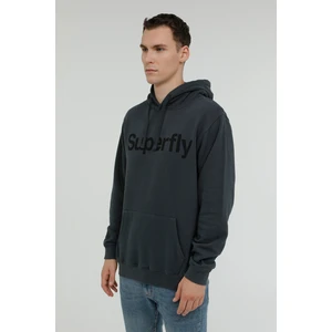Men Kapş Sweat Antrasit Erkek Sweatshirt 23139-01