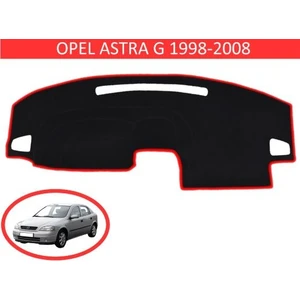 Lee Willson Opel Astra G Modellerine Uygun Torpido Koruma Halısı Siyah Kenar Renk Kırmızı