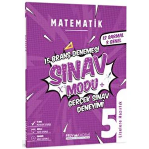 Pruva Akademi 5. Sınıf Matematik Sınav Modu 15 Branş Deneme Pruva Akademi