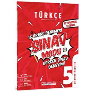 Pruva Akademi 5. Sınıf Türkçe Sınav Modu 15 Branş Deneme Pruva Akademi