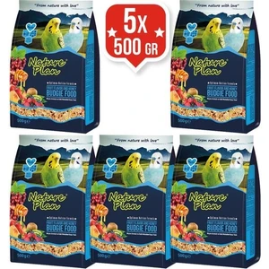 Nature Plan Meyveli Ballı Muhabbet Kuşu Yemi 500 gr x 5 Adet