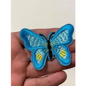 Gönülden Tasarım 6x5 cm Ütü Ile Yapışan Nakış Işleme Kelebek Aplike Arma Yama