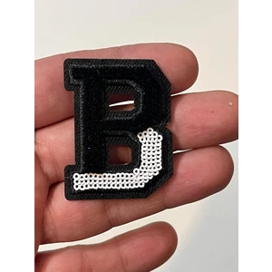 Gönülden Tasarım 4x3 cm Ütü Ile Yapışan B Harfi Kabartma  Aplike Arma Yama