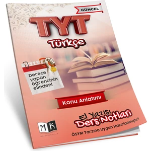 MK Yayıncılık TYT 2024 Türkçe El Yazısı Ders Notları Kitabı