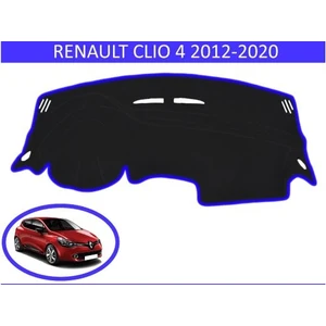 Lee Willson 2019-2021 Modellerine Uygun Renault Clio 4 Torpido Koruma Halısı Siyah Kenar Renk Mavi