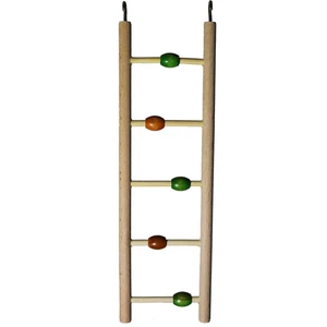 Boncuklu Ahşap Kuş Merdiveni 7X25 cm