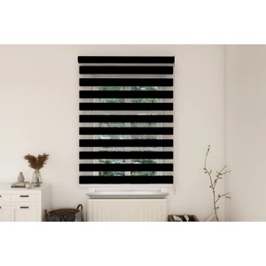 Givayo Stor Siyah Bambu Zebra Perde