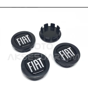 Fiorino  Tip Geçme Jant Göbeği Siyah 4 Lü 42MM