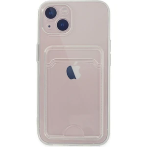 Happycase Apple iPhone 14 Kılıf Kart Şeffaf Silikon - Şeffaf