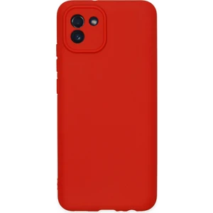 Happycase Samsung Galaxy A03 Kılıf First Silikon - Kırmızı