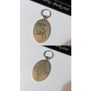 Alışveriş Bekçisi Çelik Tukan Kuşu Sembollü ve Sayı Sekanslı Anahtarlık