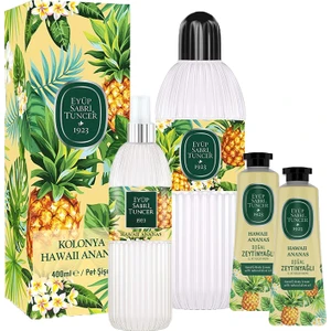 Eyüp Sabri Tuncer Hawaii Ananas Kolonya 400 Ml, 150 ml ve 2 Adet El ve Vücut Kremi 50 ml