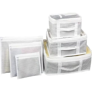 Bavul Organizer Çizgili 6lı Set