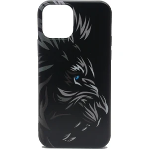 Apple iPhone 12 Pro Kılıf Aslan Resimli Liquid 3D Desenli Kapak