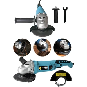 3000 Watt Devir Ayarli Sjs Çift Metal Dişli Şanzuman Demir Metal Kesme Taşlama Makinesi 125 mm Mavi