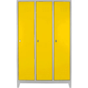Ofis 3'lü Eko Soyunma Dolabı Gri-Sarı