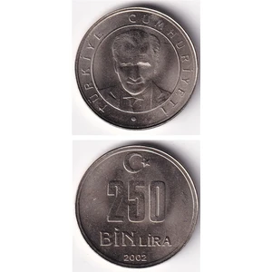 Benim Koleksiyonum 250.000 Lira (2002) Çil Eski Madeni Para