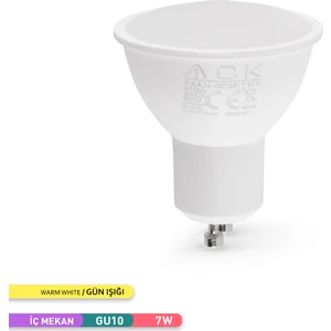 7W Difizörlü LED Ampul 3000K Gün Işığı GU10